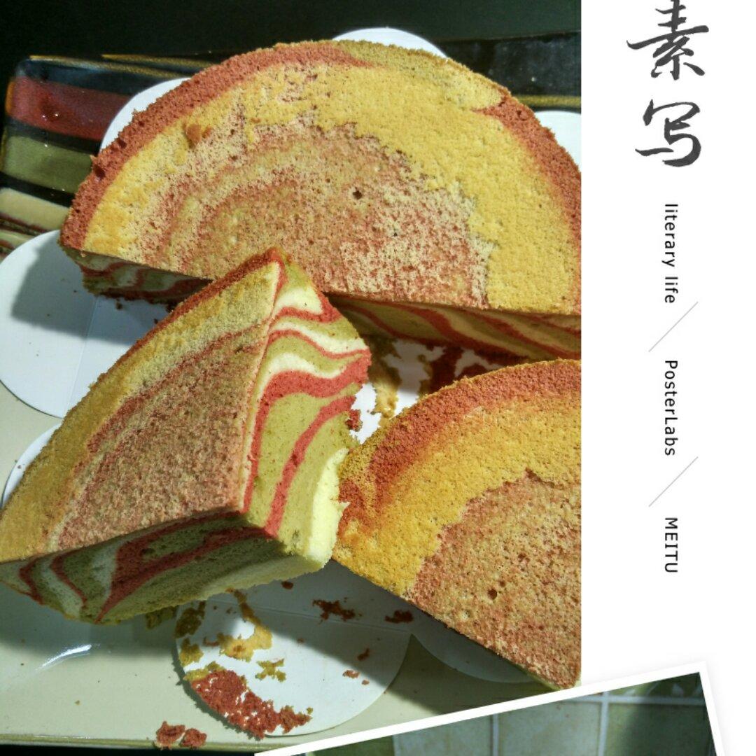 “老公”炫彩戚风蛋糕