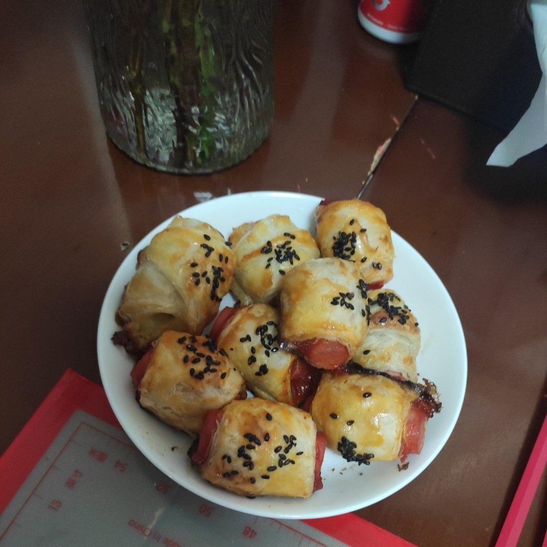 （手抓饼）火腿肠香酥卷——烤箱版