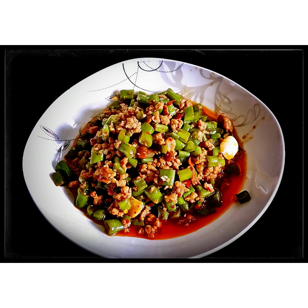 肉沫豆角下饭菜