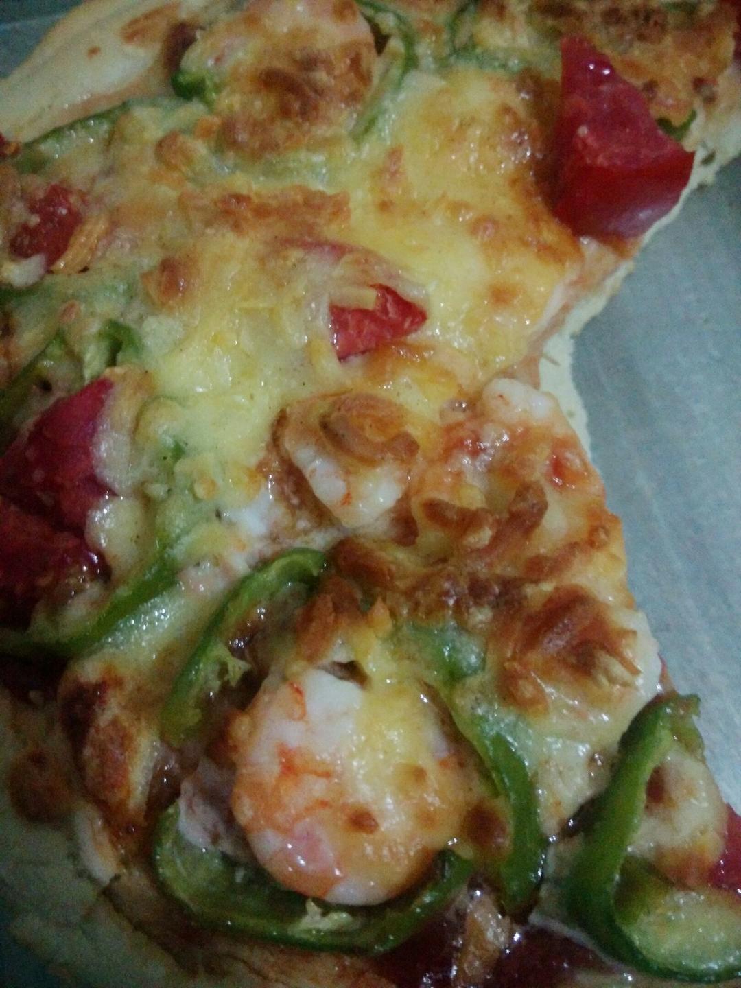 鲜虾培根薄披萨—海氏烤箱定制