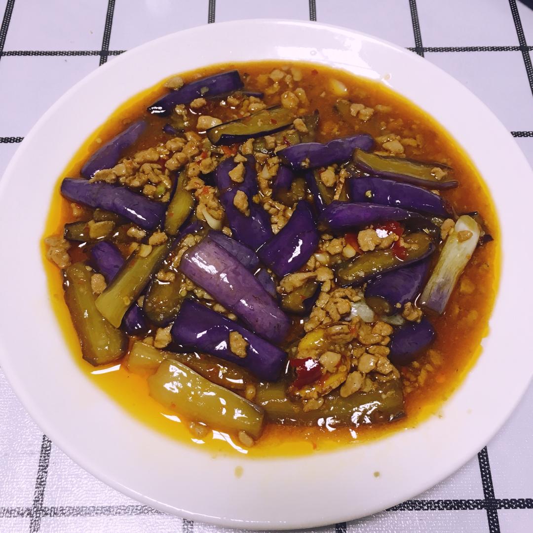 红烧肉沫茄子