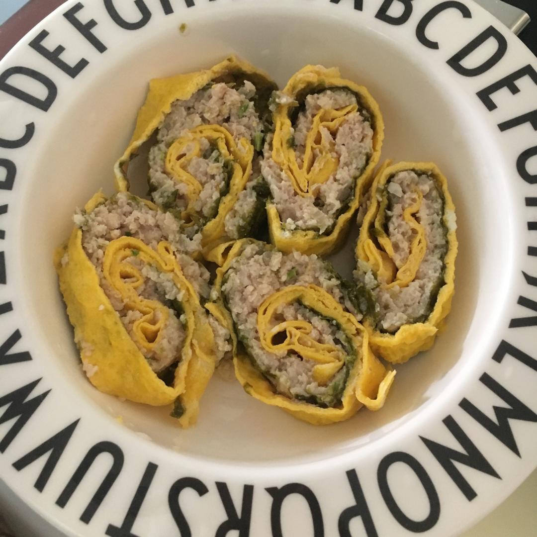 鸡蛋海苔瘦肉卷