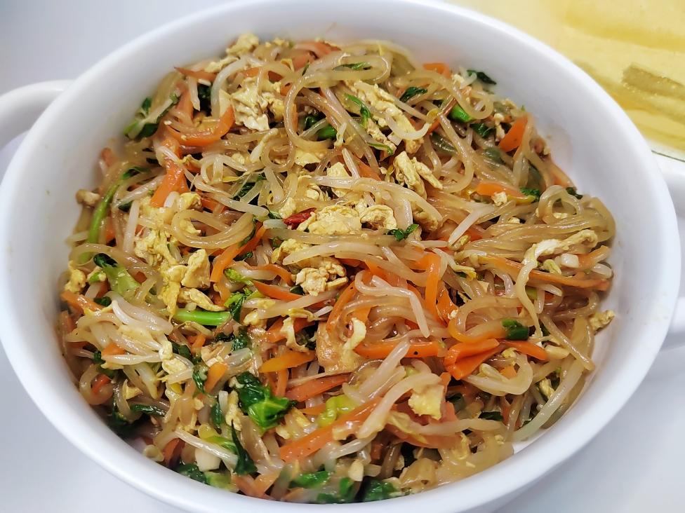 豆芽炒粉丝