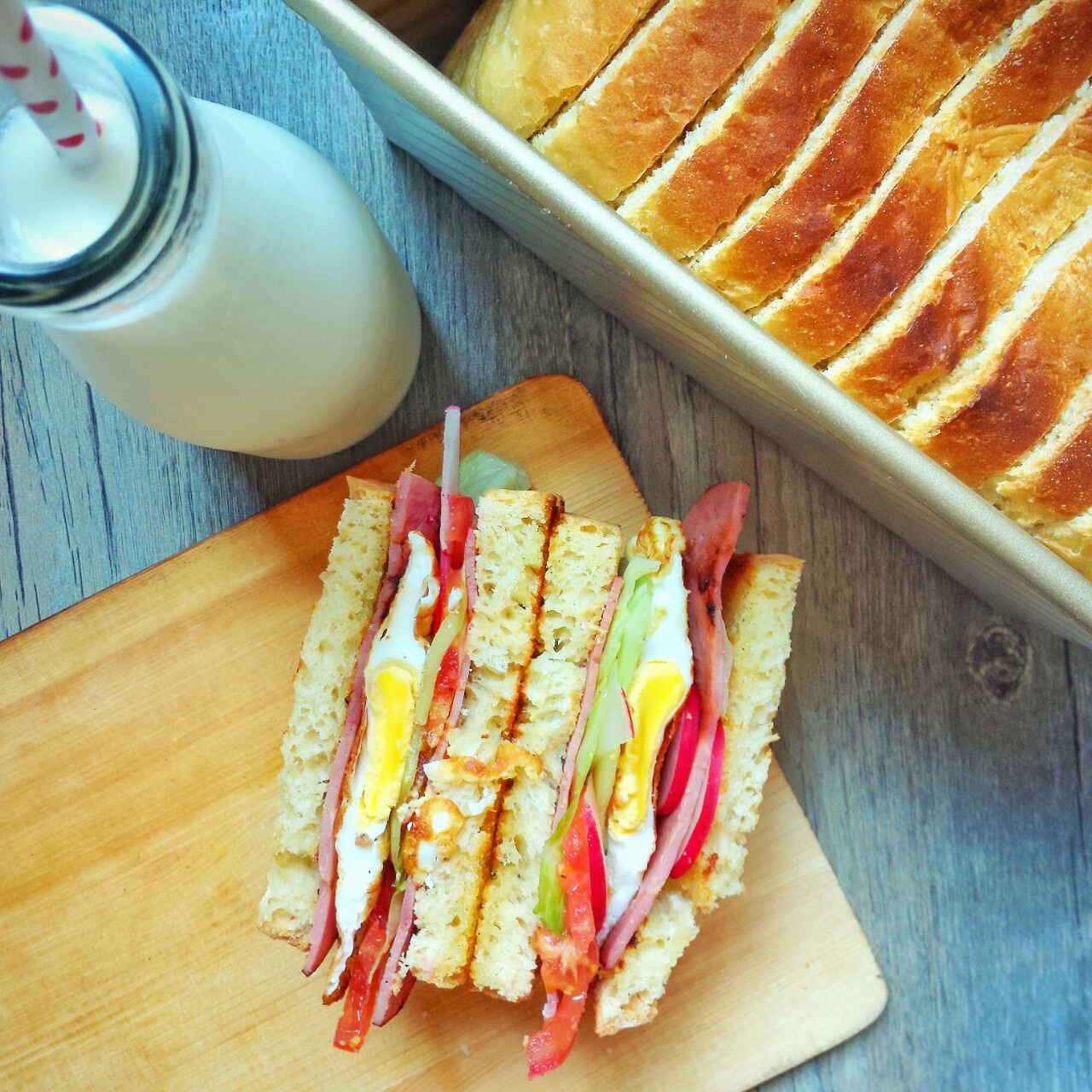 火腿芝士蛋三文治