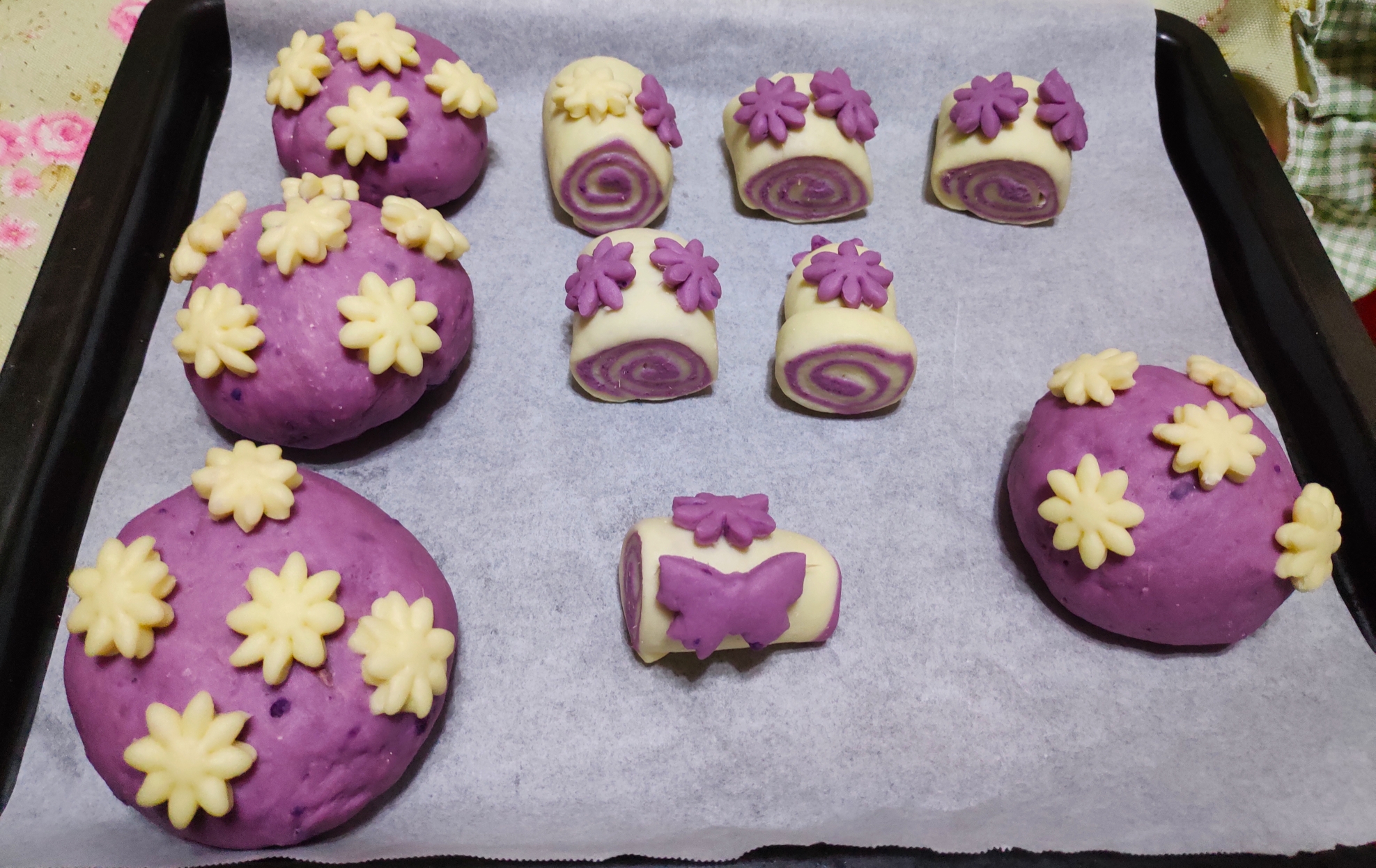 紫薯花朵🌸馒头的做法