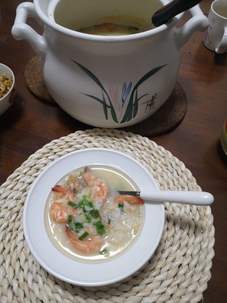 鲜虾干贝粥
