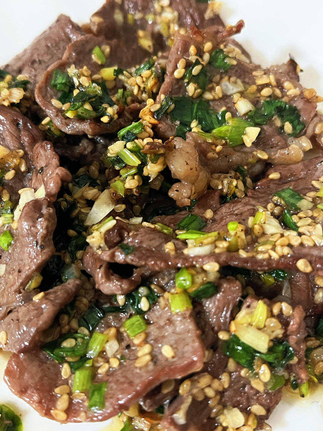 盐葱煎牛肉的做法