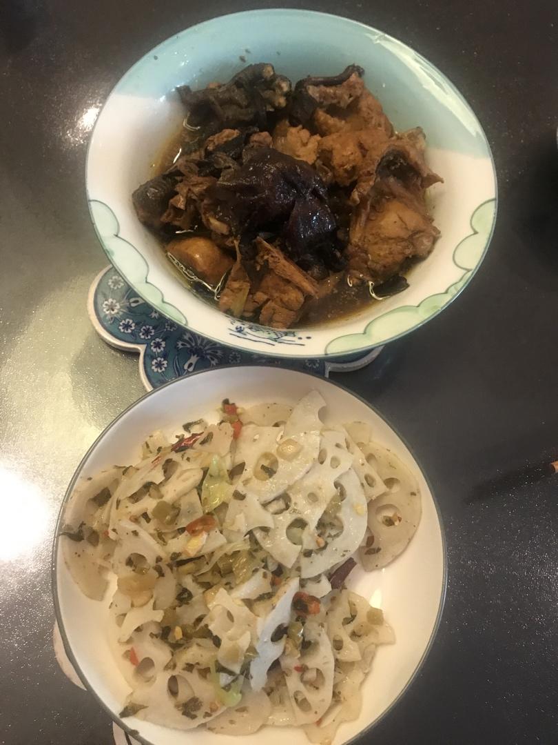 小鸡蘑菇炖粉条