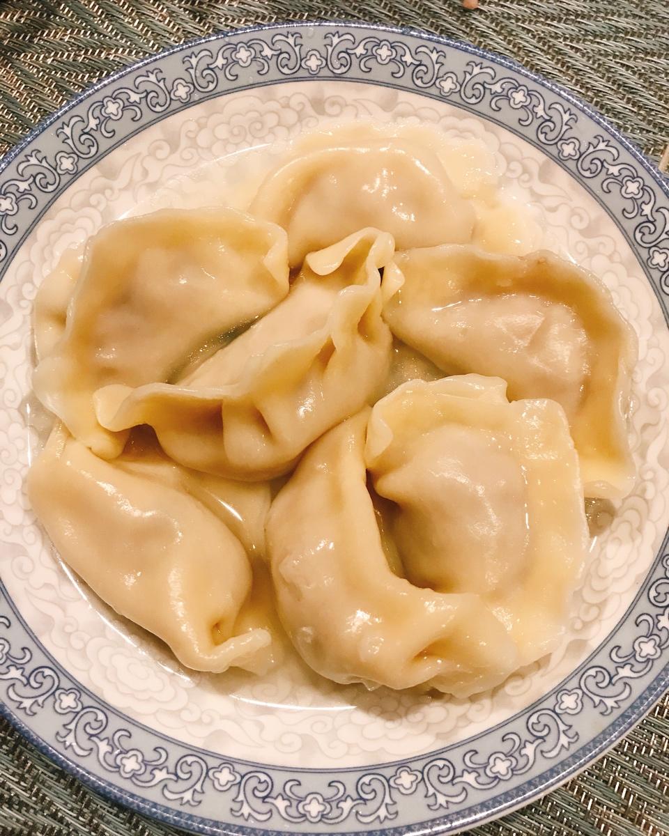 茄子馅饺子（饺子馅会流汁哦）