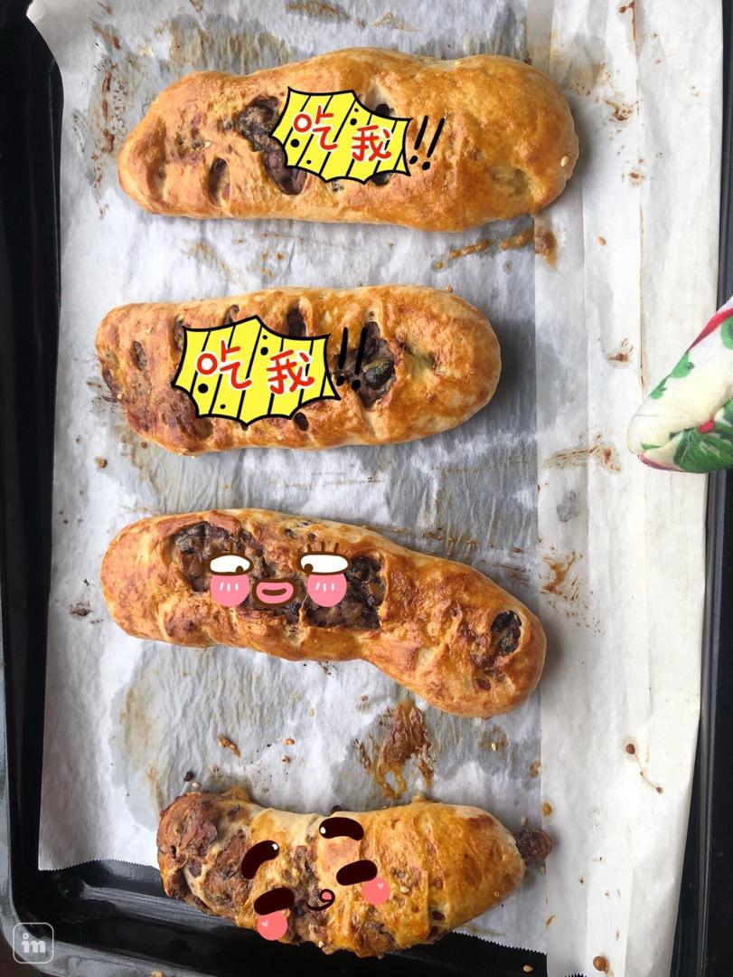 超详细的豆沙面包🍞