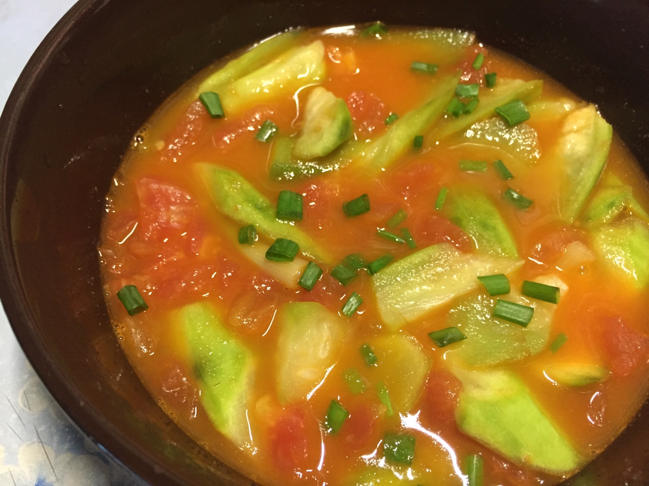 金植植做的番茄丝瓜汤