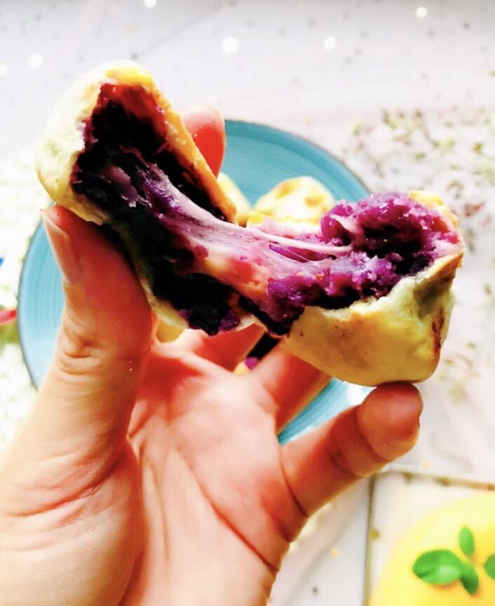 紫薯爆浆芝士仙豆糕  宝宝辅食食谱