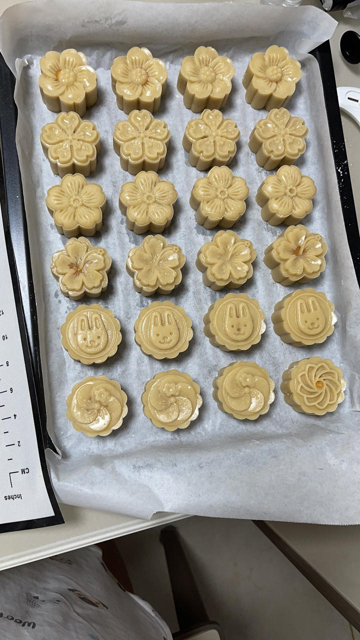 广式月饼&红豆沙咸蛋黄、花纹立体不塌腰
