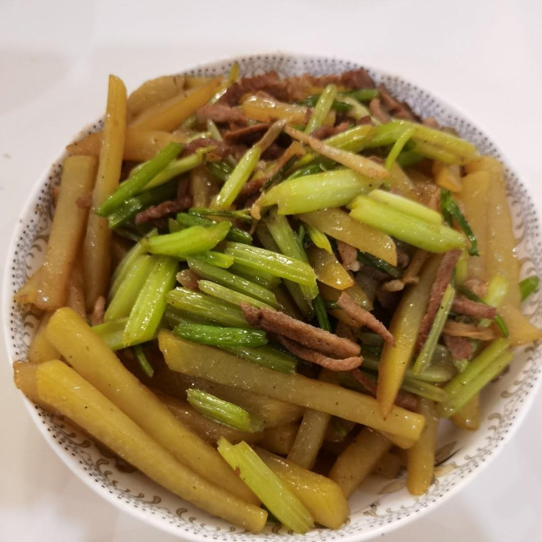 芹菜炒土豆丝