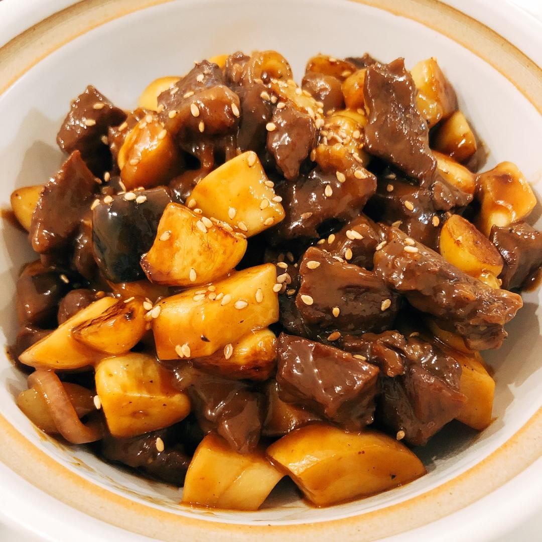 黑椒杏鲍菇牛肉粒