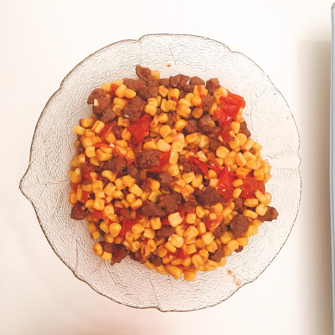 玉米炒肉末【超级下饭的快手家常菜】