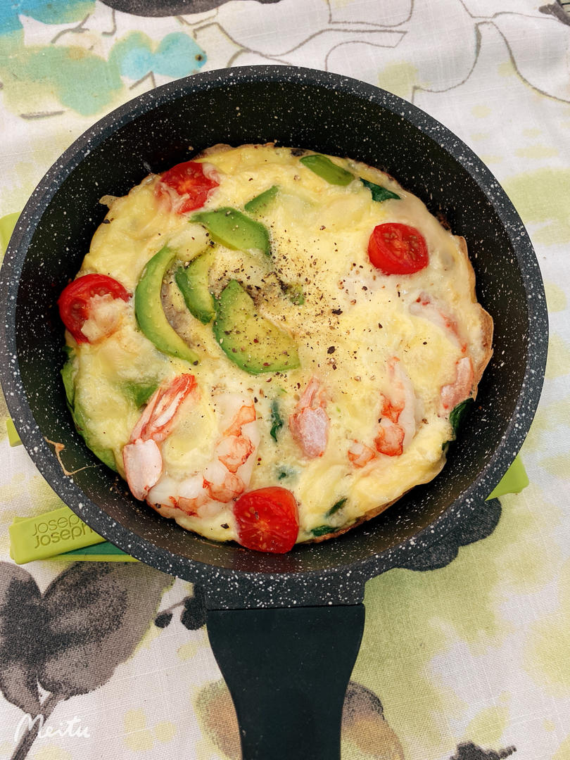 减脂食谱N.13｜牛油果虾仁焗蛋 早餐营养太丰盛啦🥘