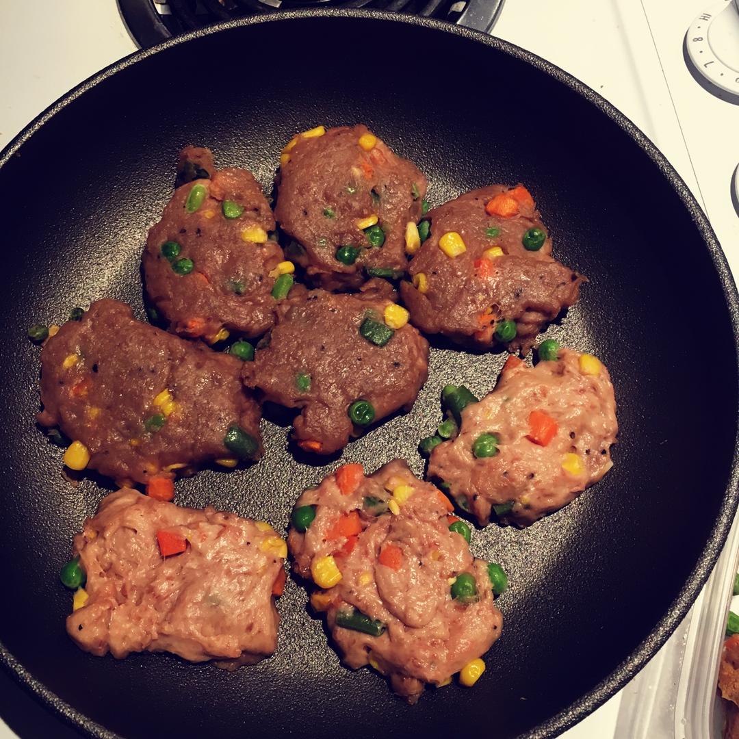 高蛋白减肥鸡肉饼