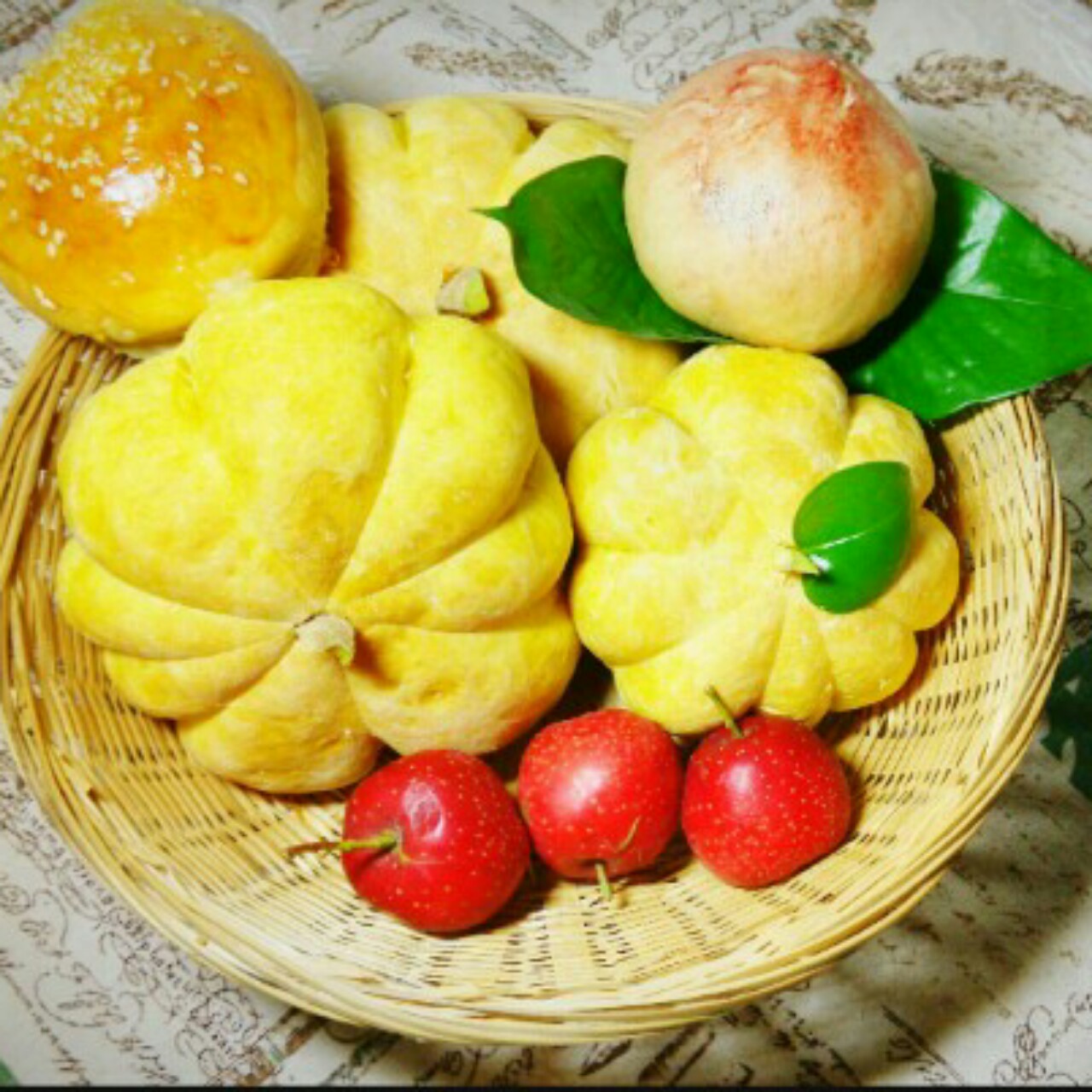 寿桃馒头（水蜜桃馒头）