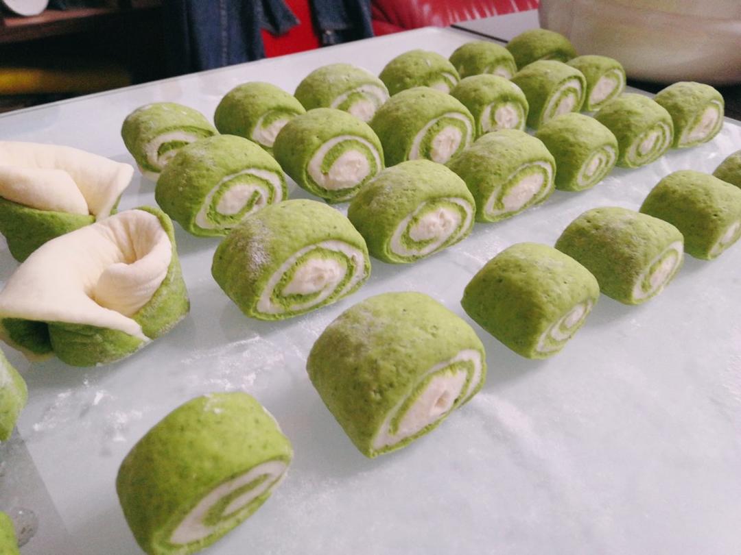 菠菜汁刀切馒头超级小清新