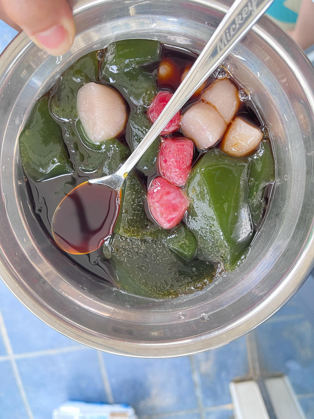 下午茶，凉草粉