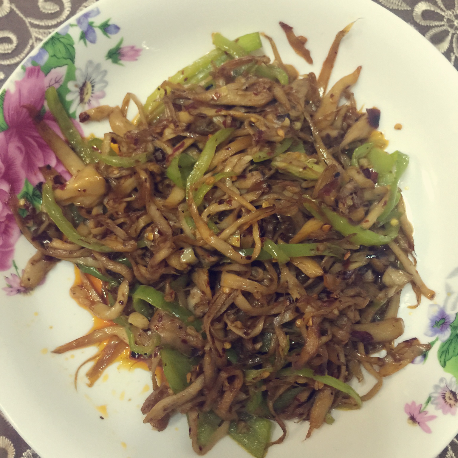 干煸手撕杏鲍菇