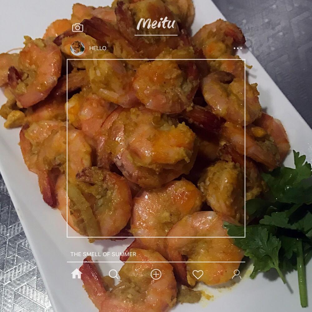 咸蛋黄焗基围虾