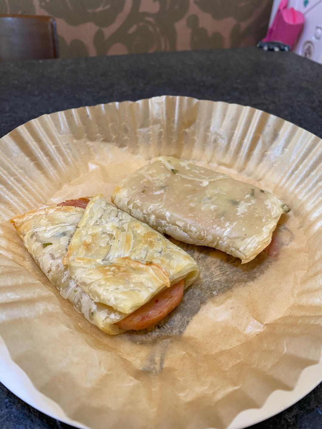 空气炸锅版手抓饼午餐肉——十五分钟快手早餐