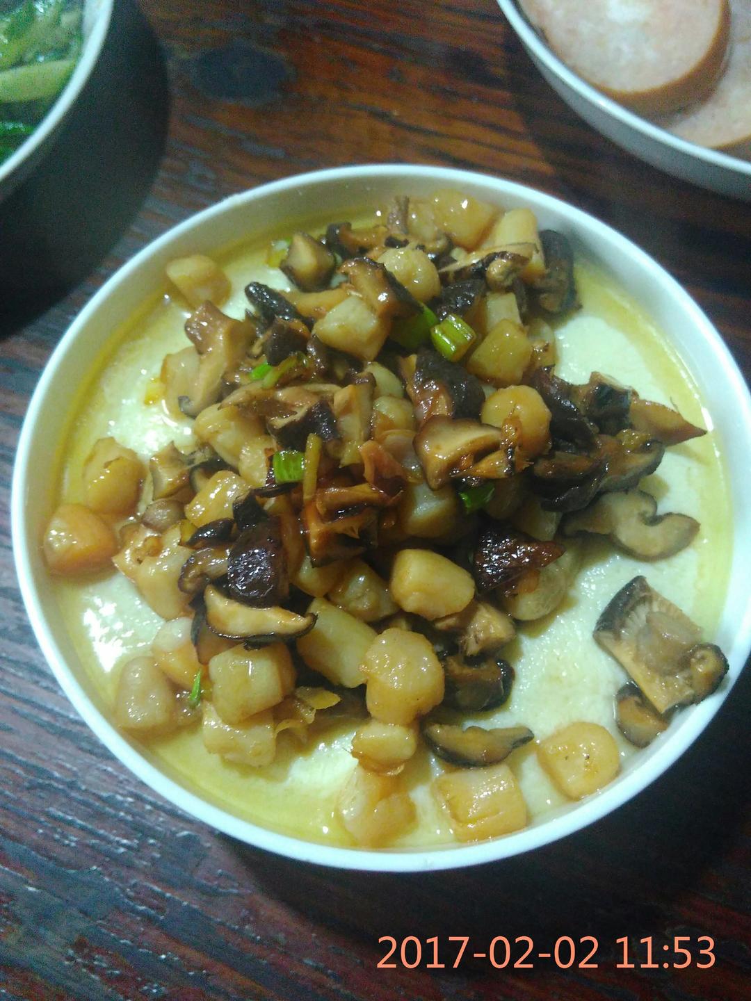 香菇干贝蒸蛋-老少皆宜