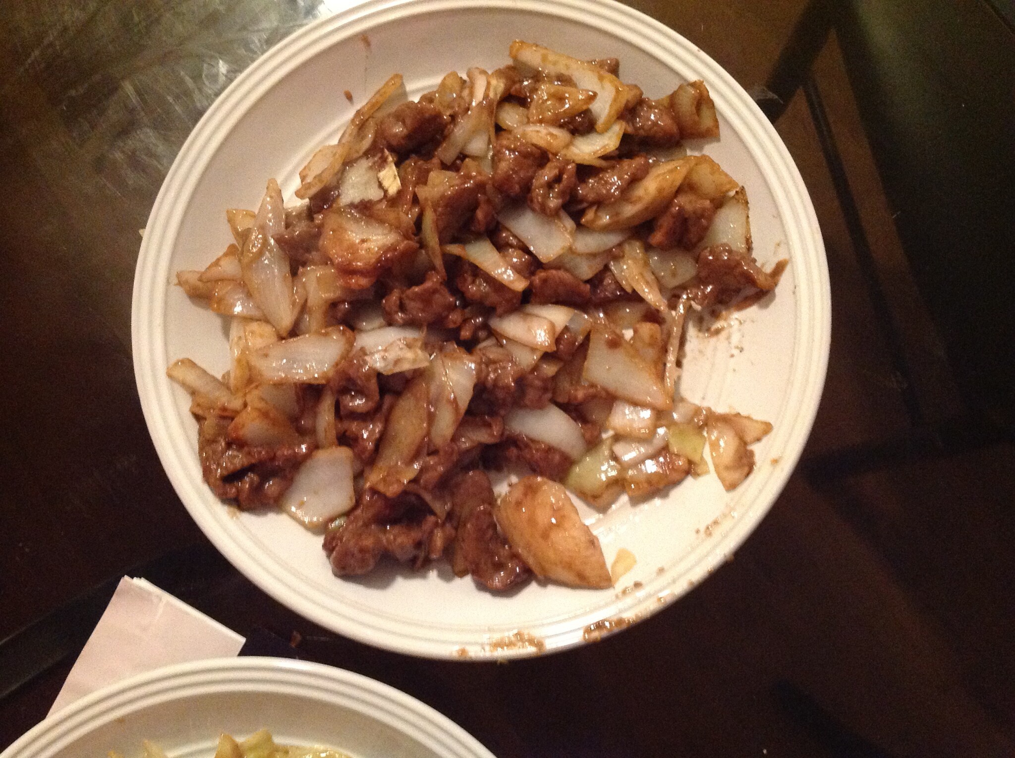 孜然洋葱炒牛肉粒