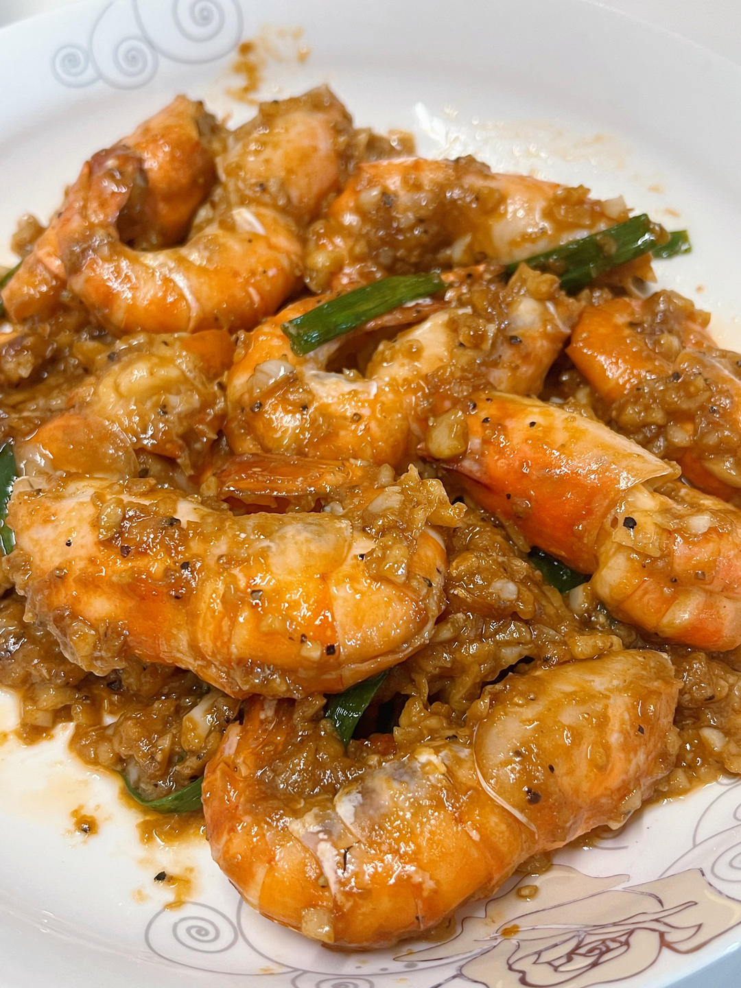 芥末蒜蓉罗氏虾