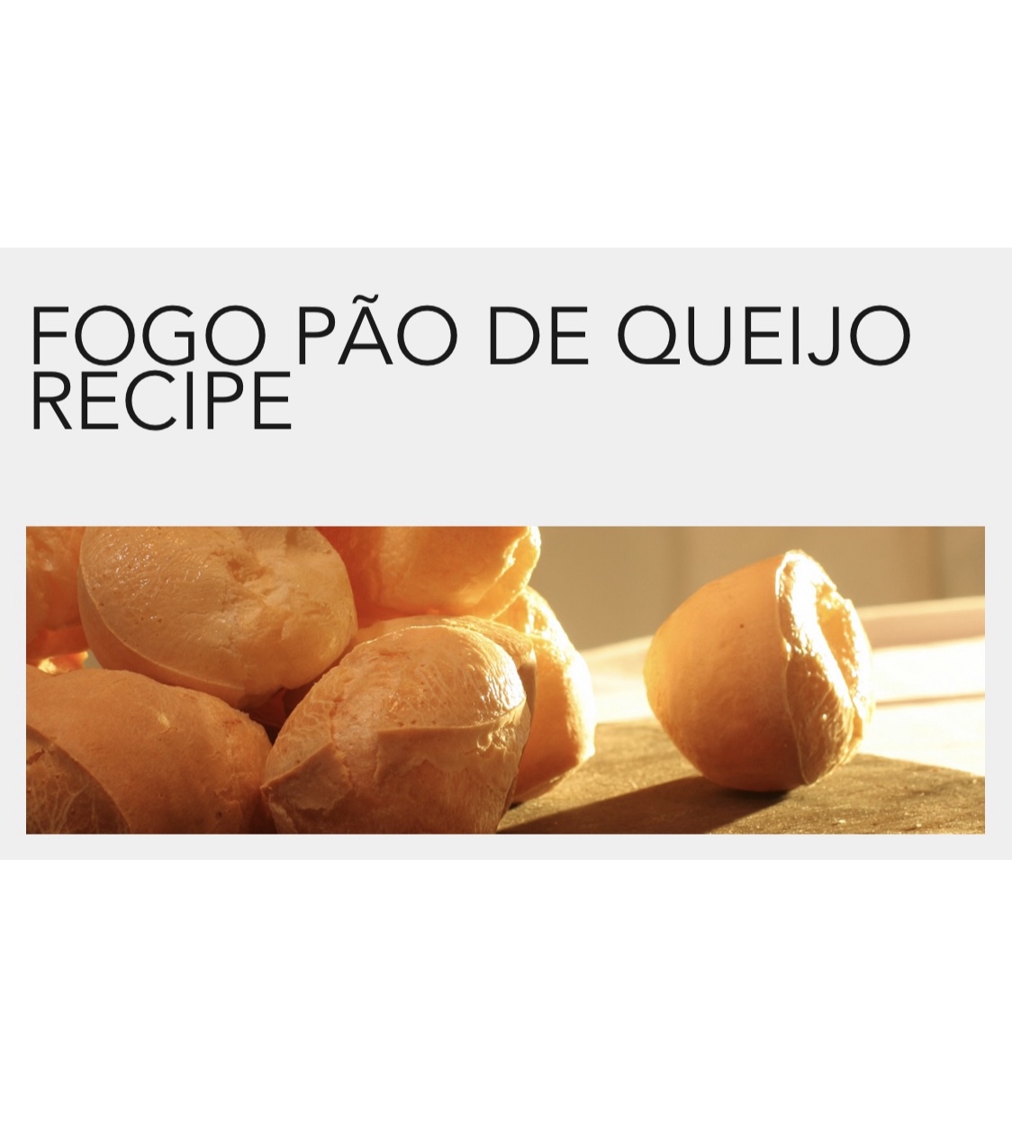 著名巴西餐馆Fogo De Chao 的芝士球PÃO DE QUEIJO