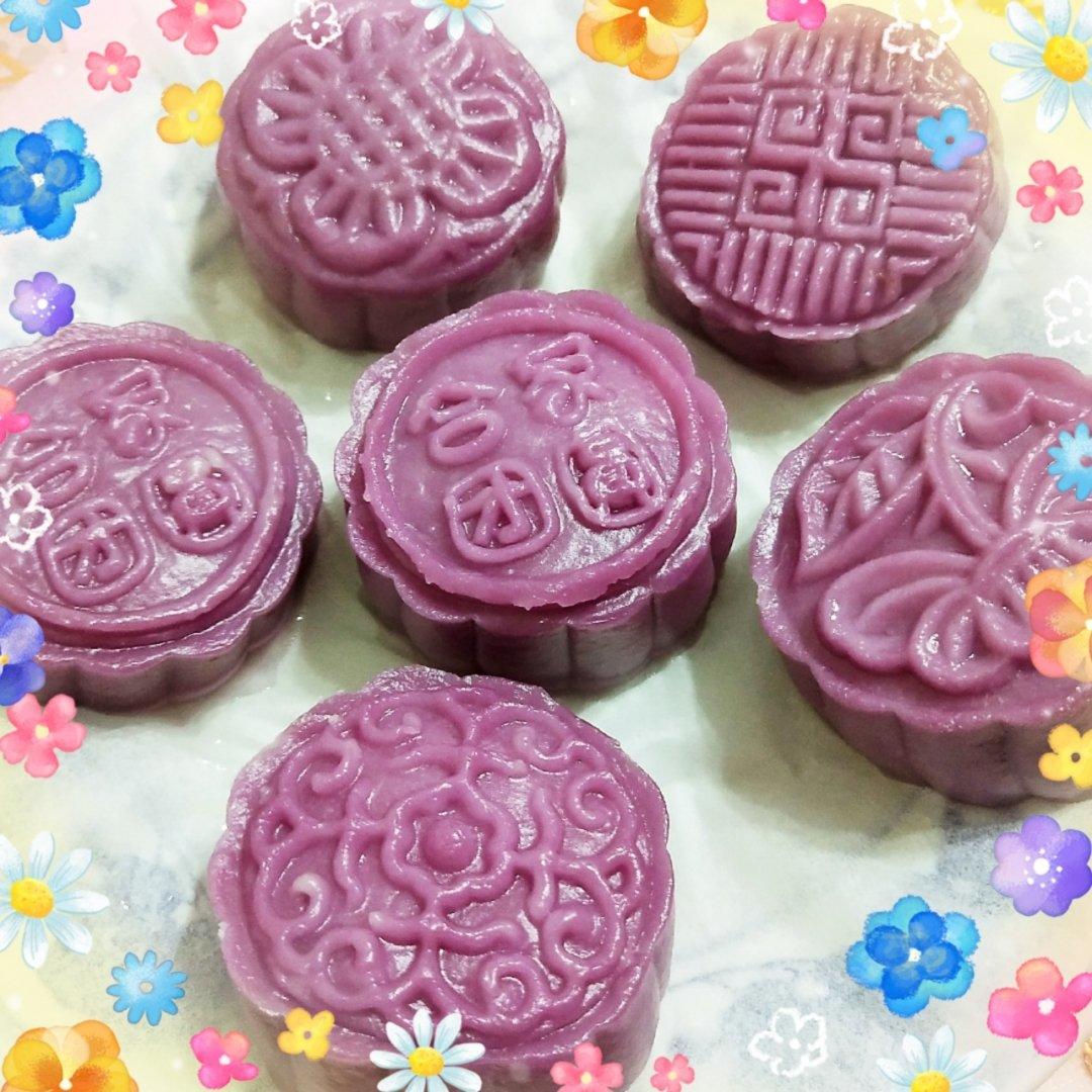 秒杀冰皮月饼的紫薯山药糯米糕