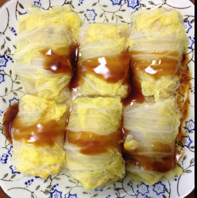 白菜肉糜卷