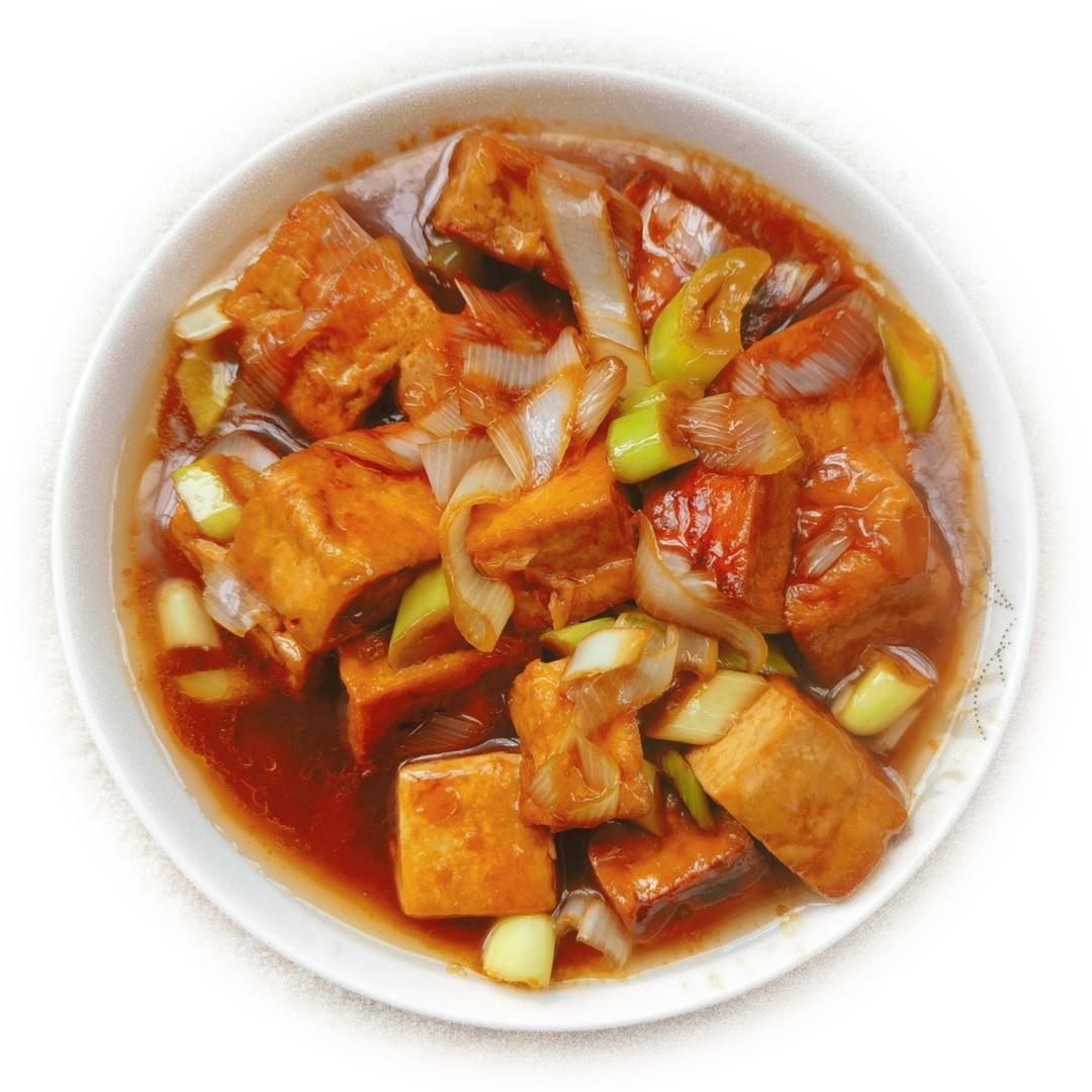 葱烧豆腐