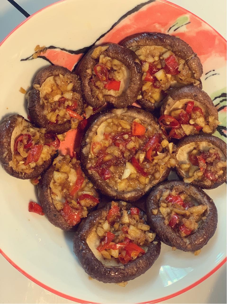 蒜蓉孜然烤香菇