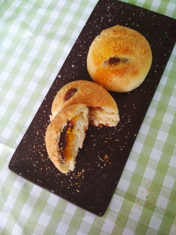 豆沙蛋黄面包～好吃到哭～