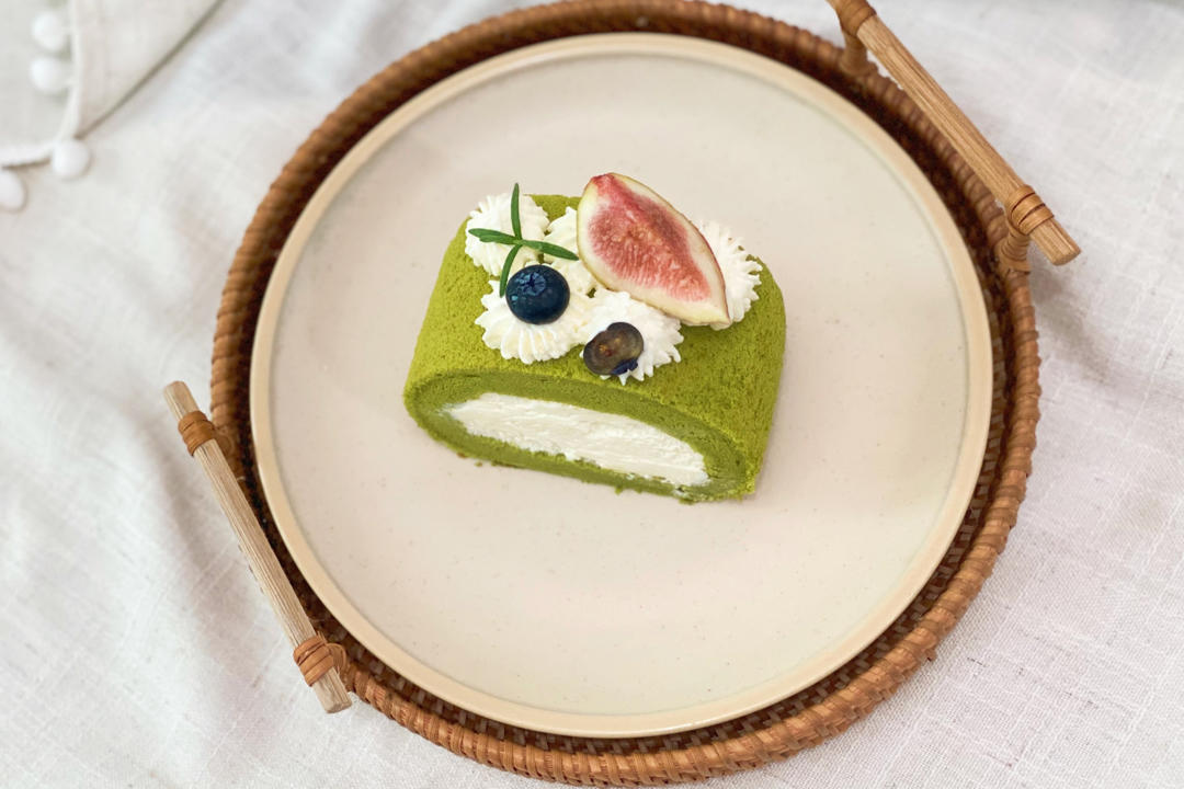 完美抹茶蜜豆蛋糕卷
