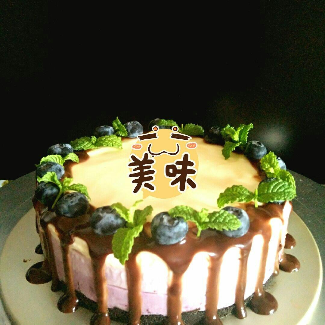 渐变蓝莓冻芝士蛋糕（免烤）