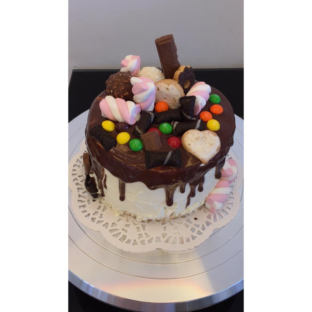 奶油淋面棋格蛋糕