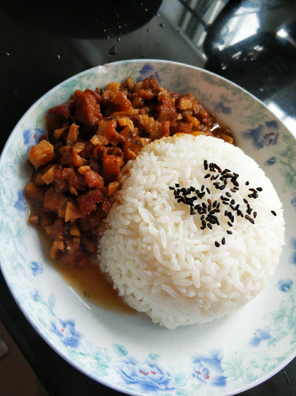 洋葱酥卤肉饭