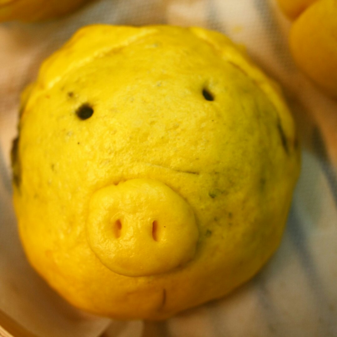 小猪豆沙包