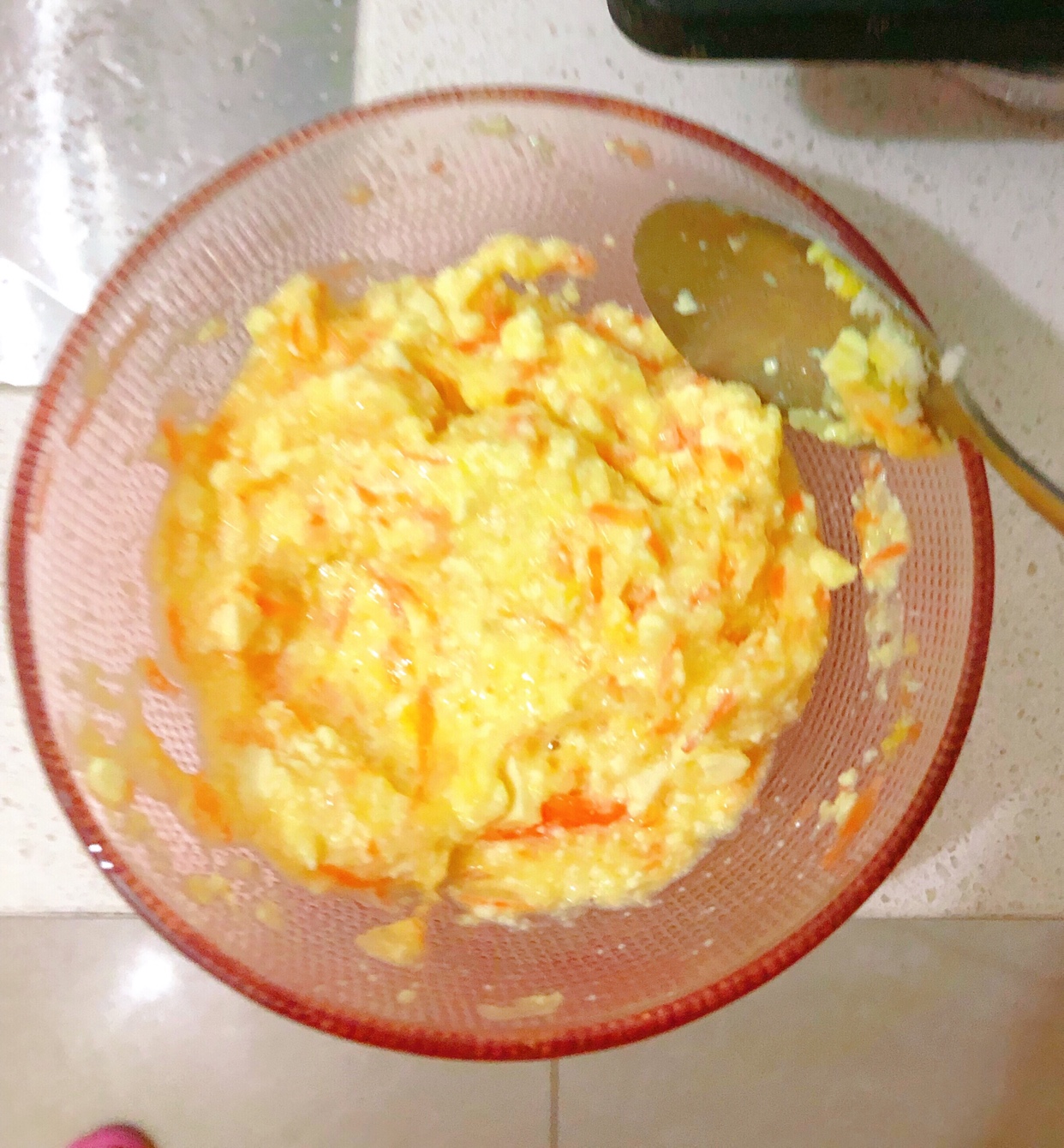 萝卜丝豆腐鸡蛋软饼（宝宝辅食）的做法 步骤4