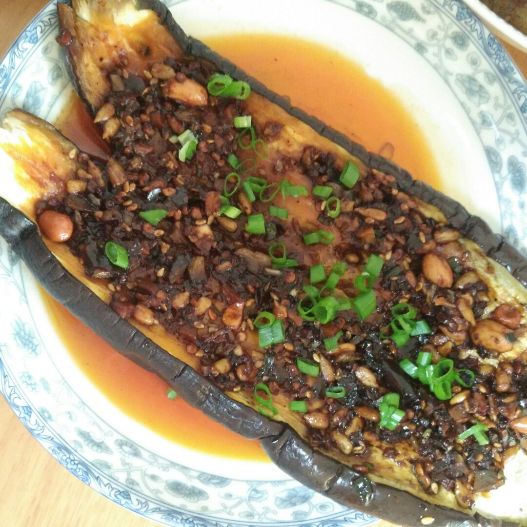 【微波炉烤茄子】