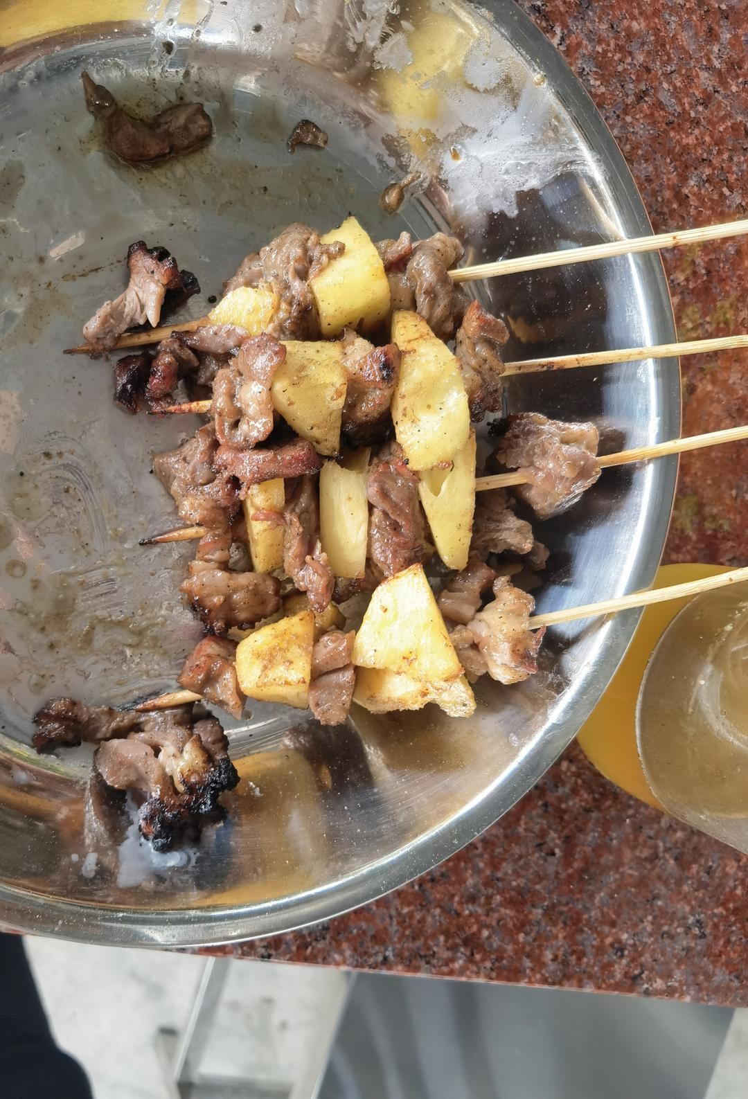 减脂期也可以吃的空气炸锅版菠萝牛肉串