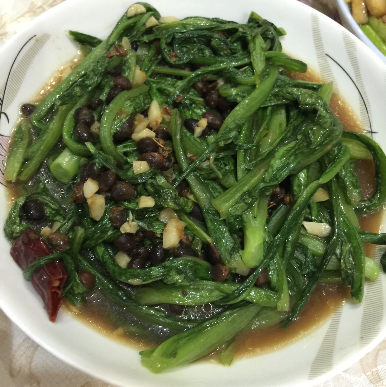 豆豉油麦菜