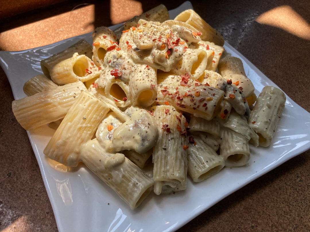 奶油蘑菇意大利面🍝骚操作低脂版！