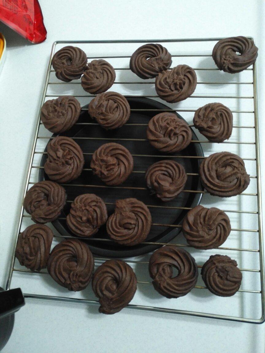 可可曲奇，这个配方更酥脆。