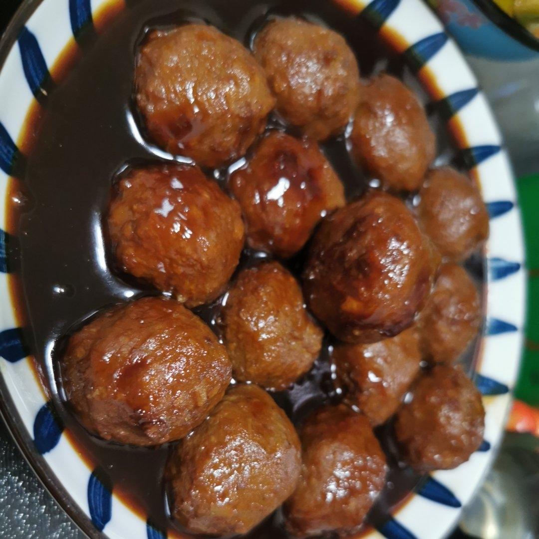 超简单的美味照烧鸡肉脆骨丸