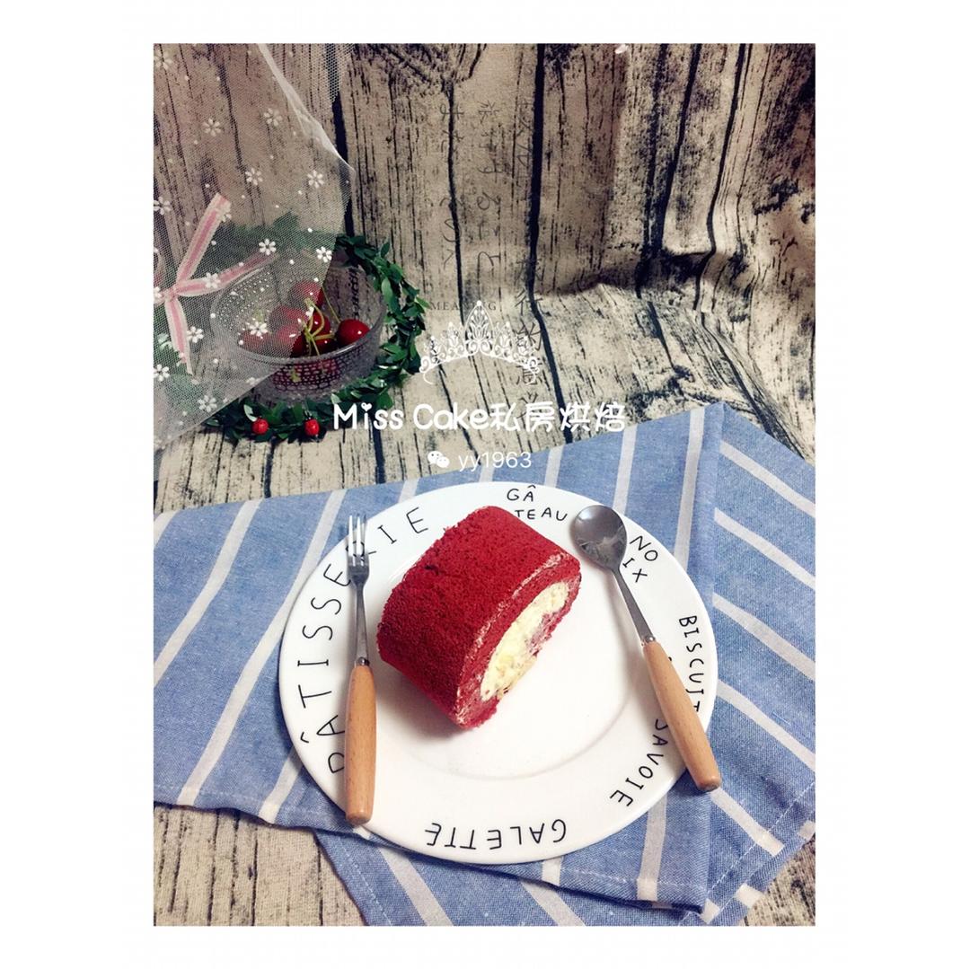 红丝绒蛋糕卷（完美毛巾底）